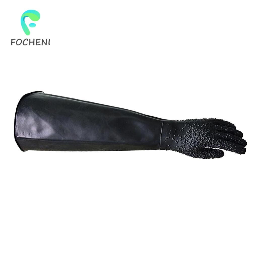 Focheni 68cm Left Hand Protective Working Gloves for Sand Blasting Blast Cabinet 27"