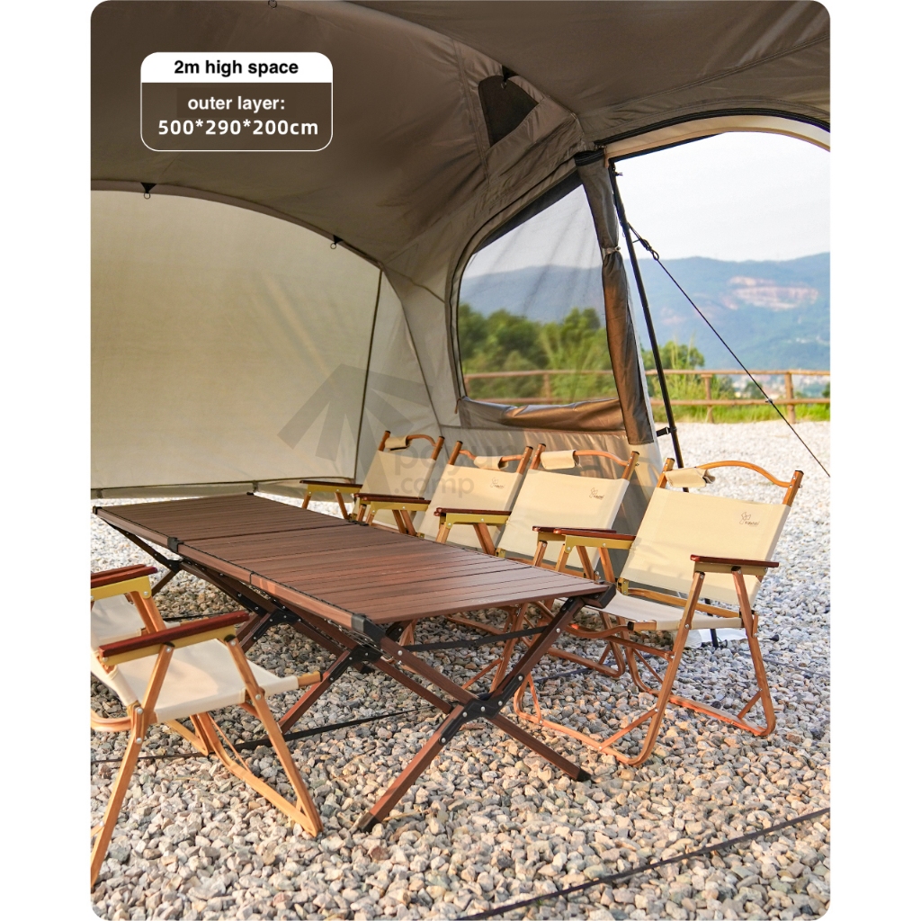 VIDALIDO Ridge Tent Tear-Proof Fire-Proof Connecting Modular Camping Tent  Room Connecting Tent Khemah