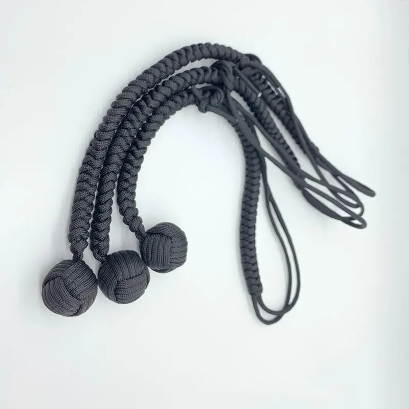 【100%-original】 Diy Monkey Fist Whip Bracelet Outdoor Self Defense Rope Steel Broken Window Breaker Personal Safety Keychain Tools.