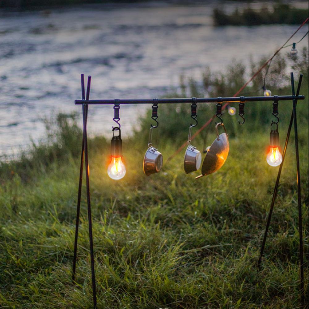 Hanging Flashlight with Hook Camping Lantern 600mAh Portable Camping Light Type C Charging Waterproof for Hiking Fishing