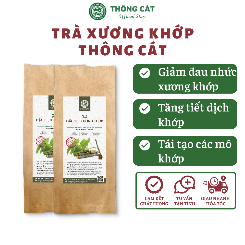 Trà thảo mộc xương khớp Đông y gia truyền Thông Cát (Since 1918) - hỗ trợ giảm đau, hết đau nhức xương khớp, thoái hóa khớp, tê bì chân tay - Trà thảo mộc Thông Cát