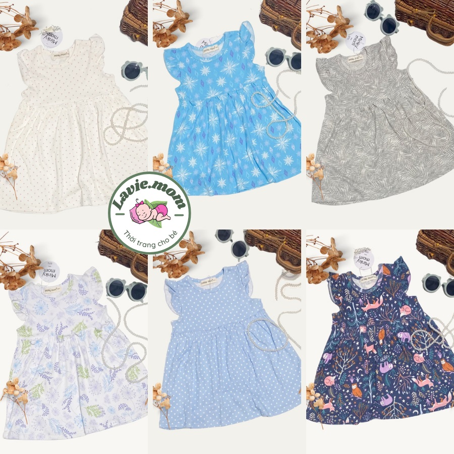 [Bé 6-19kg] Váy đầm cotton dễ thương cho bé gái