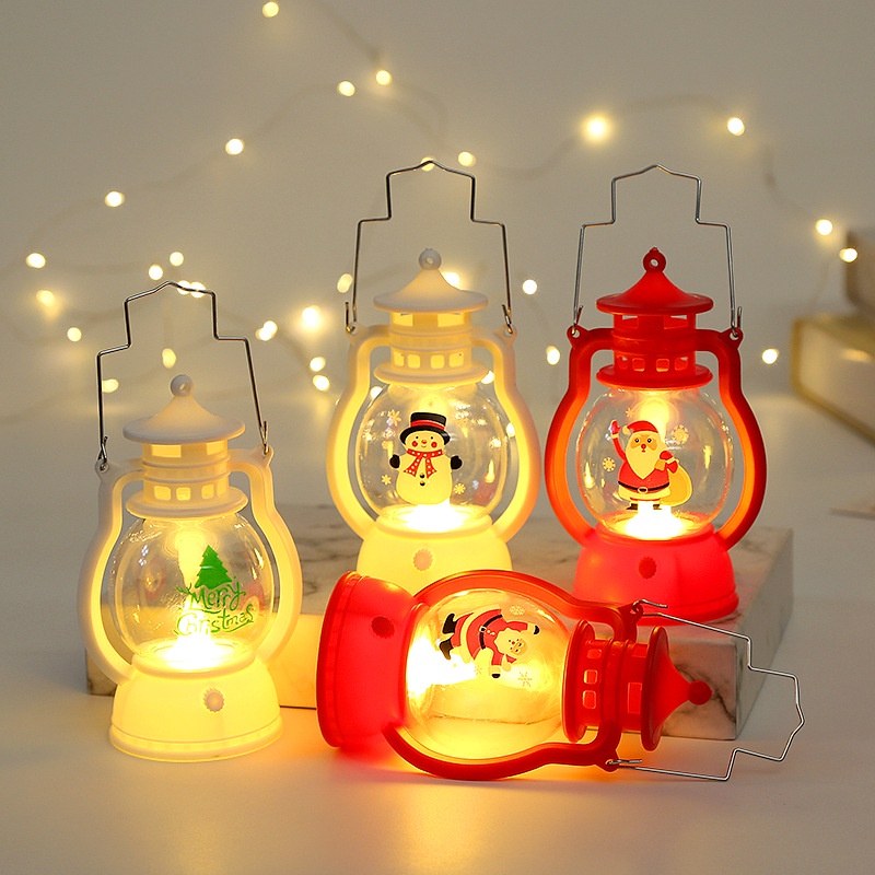 Đèn LED Trang Trí Giáng Sinh Hình Đèn Dầu cổ xưa (1668DDT)