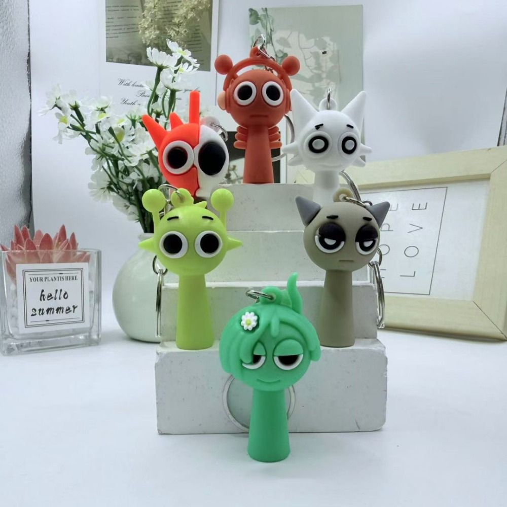 Clkur Bag Decor Game Sprunki Keychain Collection Cartoon Oren Raddy ...