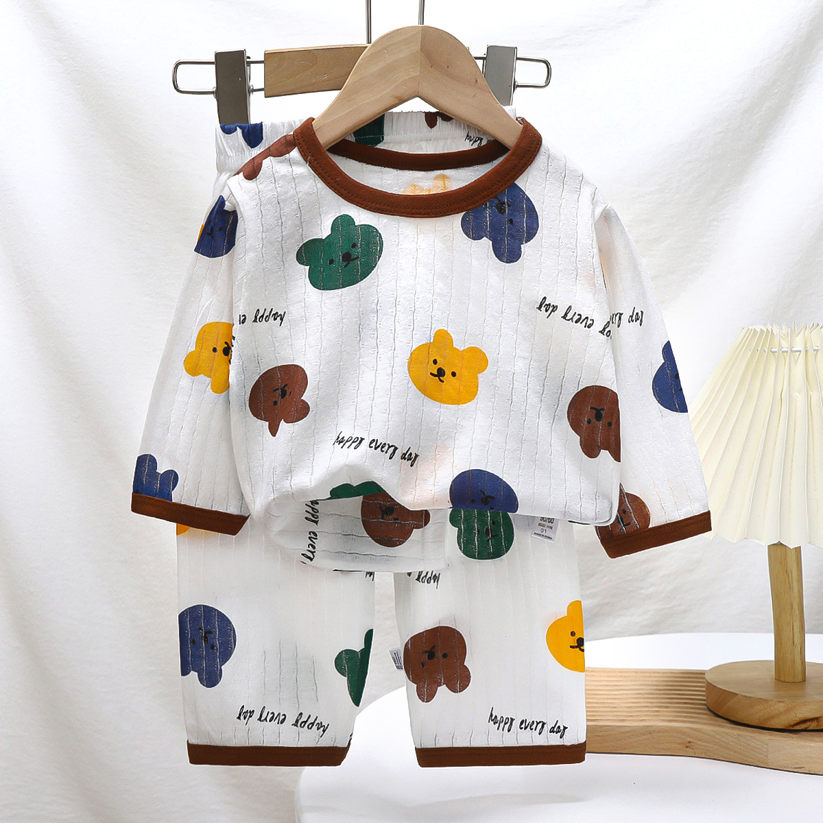 【Trending in Fashion】 Children's Pajamas Home Clothes Set 100 Cotton Summer New Boys' Air-conditioned Clothes Girls' Clothes Summer Children's Clothes