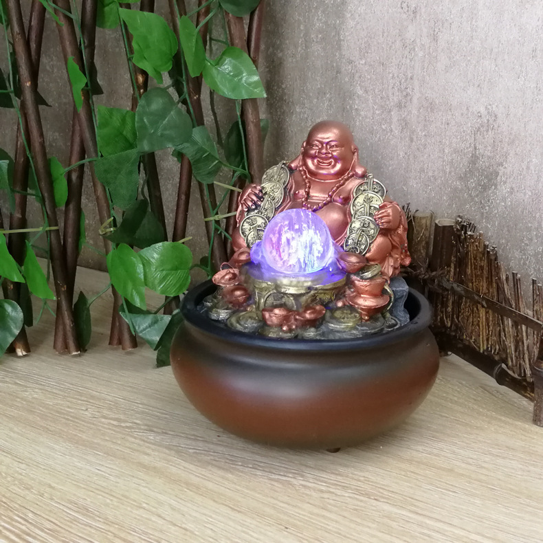Thác nước để bàn phong thuỷ trang trí, Đài phun nước phong thuỷ đèn led siêu đẹp