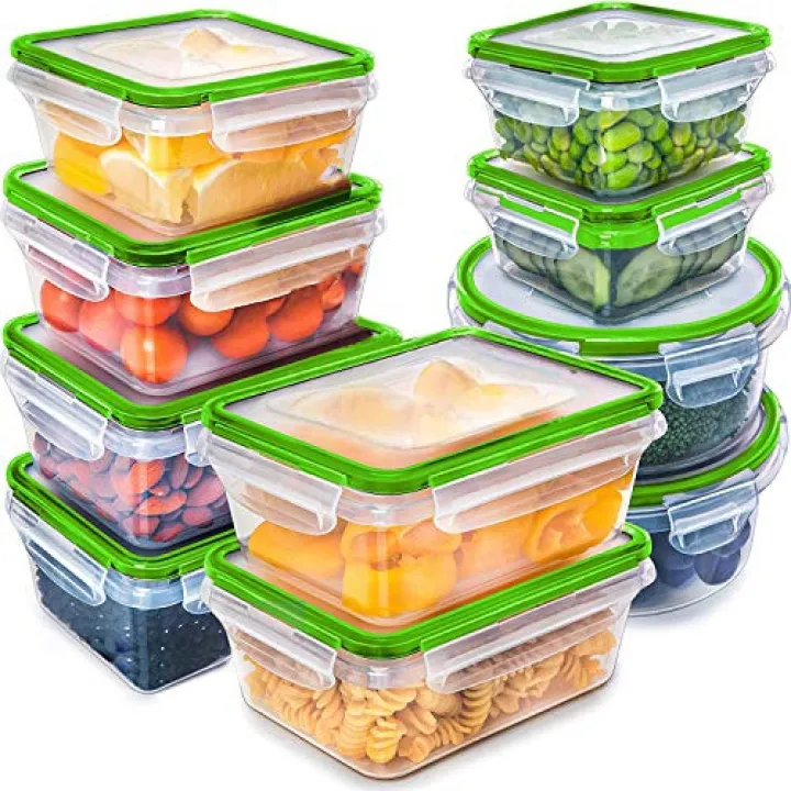 Fullstar 10 Pack Food Storage Containers With Lids Green Plastic Food Containers With Lids Plastic Containers