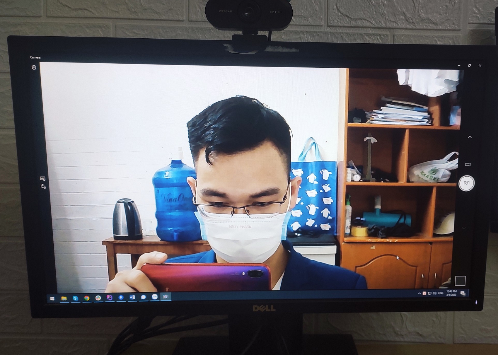 Webcam học online 1080P Full HD - cổng USB - có mic