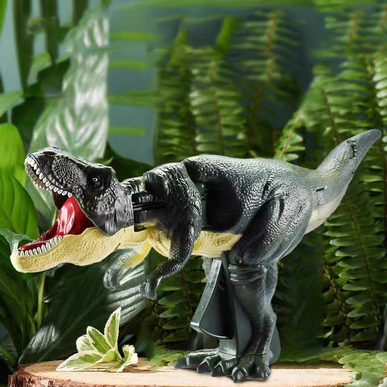 LS Dinosaur press toy that shakes its head and shakes left and right to scare people Tyrannosaurus Rex, a decompression and prank children's toy