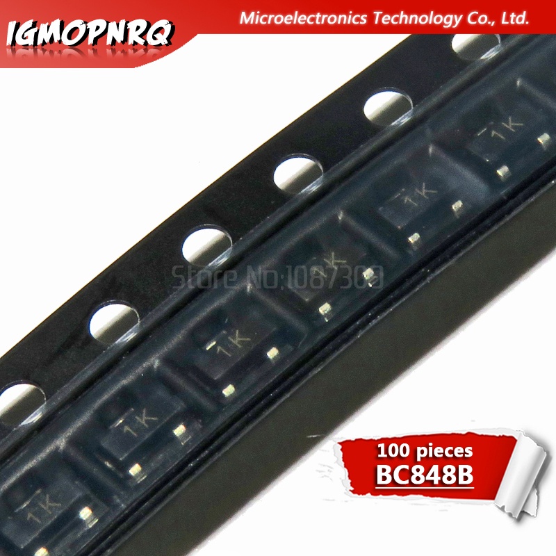 100pcs bc848b bc848 1k sot-23 transistor new original integrated circuit