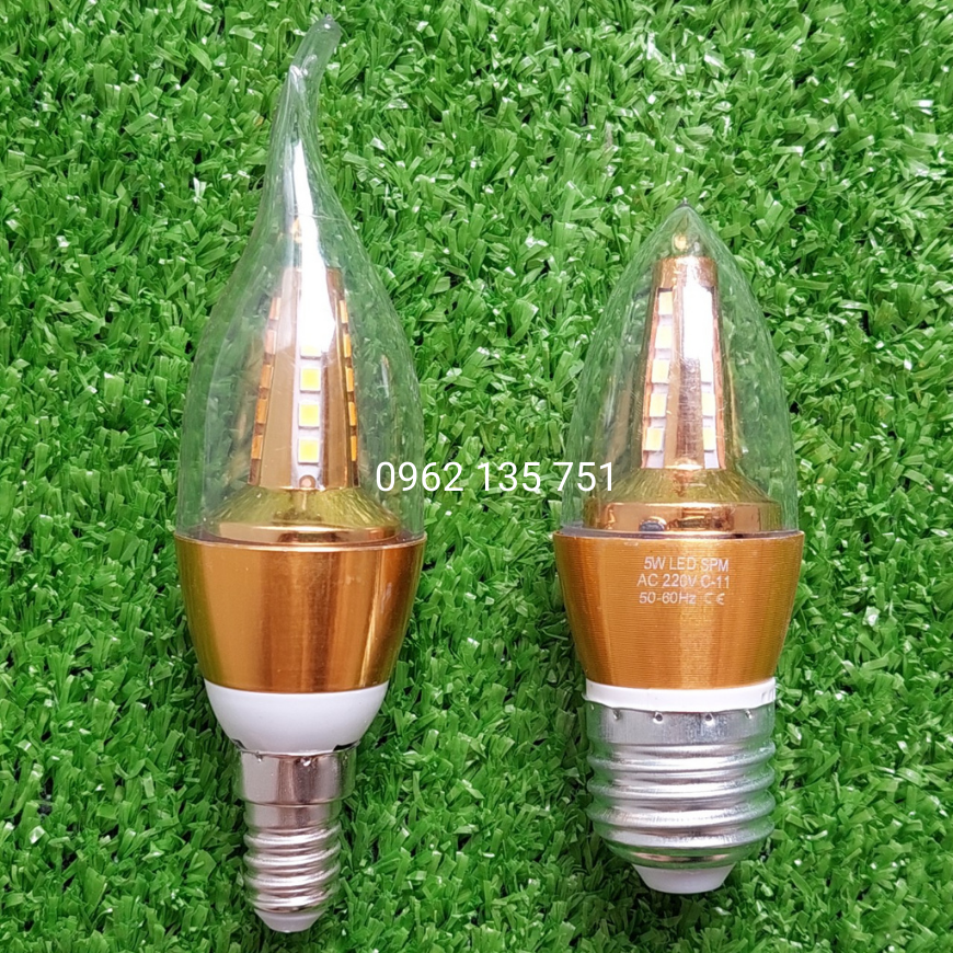 Bóng LED Nến (Quả Nhót) Dùng cho Đèn Chùm Đuôi E14, E27