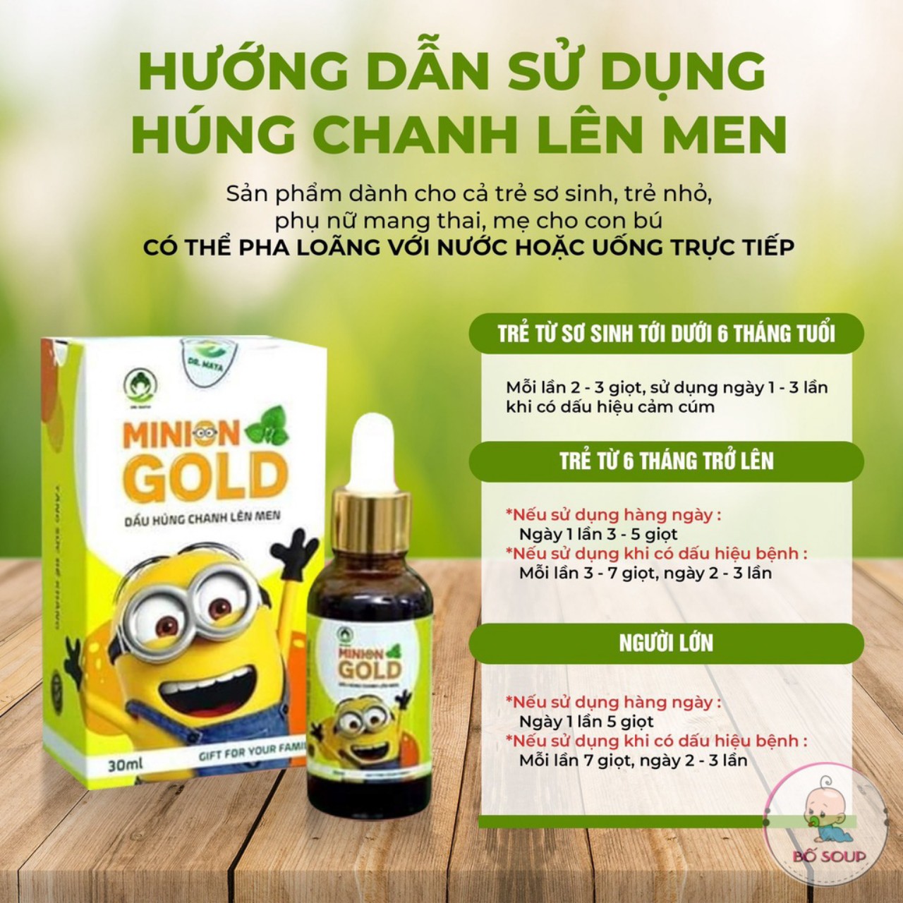Tinh dau hung chanh MINION GOLD