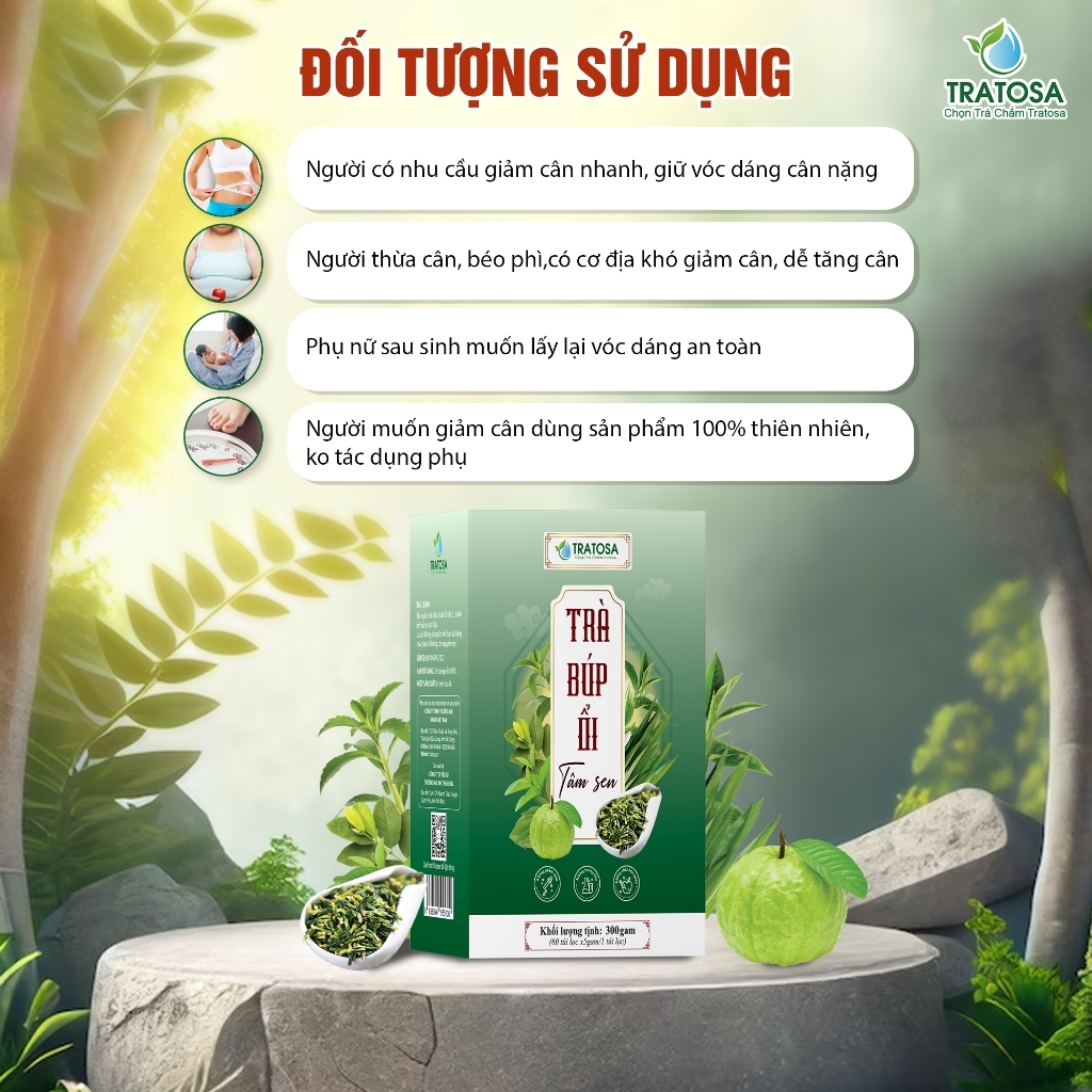 Trà búp ổi tâm sen TRATOSA 5 vị