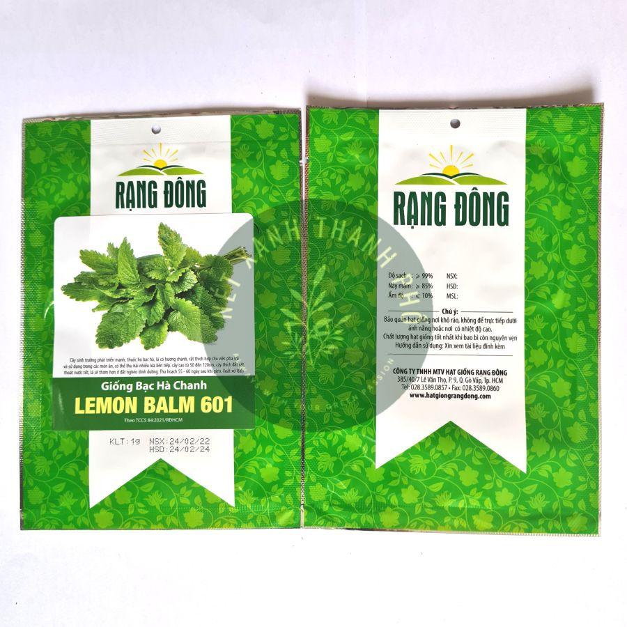 Hạt giống Bạc Hà Chanh, LEMON BALM 601