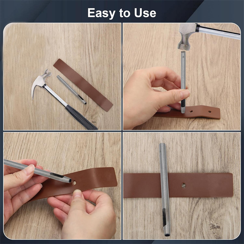 Dụng cụ da đục lỗ mới Quy trình đục lỗ Bộ đai đục lỗ rỗng