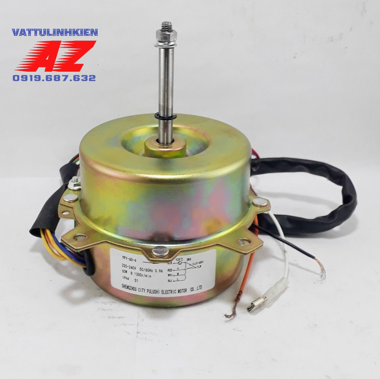 Motor quạt hơi nước vỏ đen 220V-60W, ĐK trục 8mm, quay ngược chiều