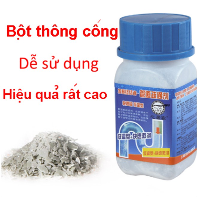 Bột thông tắc cống loai mới hủ lớn - bột thông tắc cống xoáy siêu mạnh