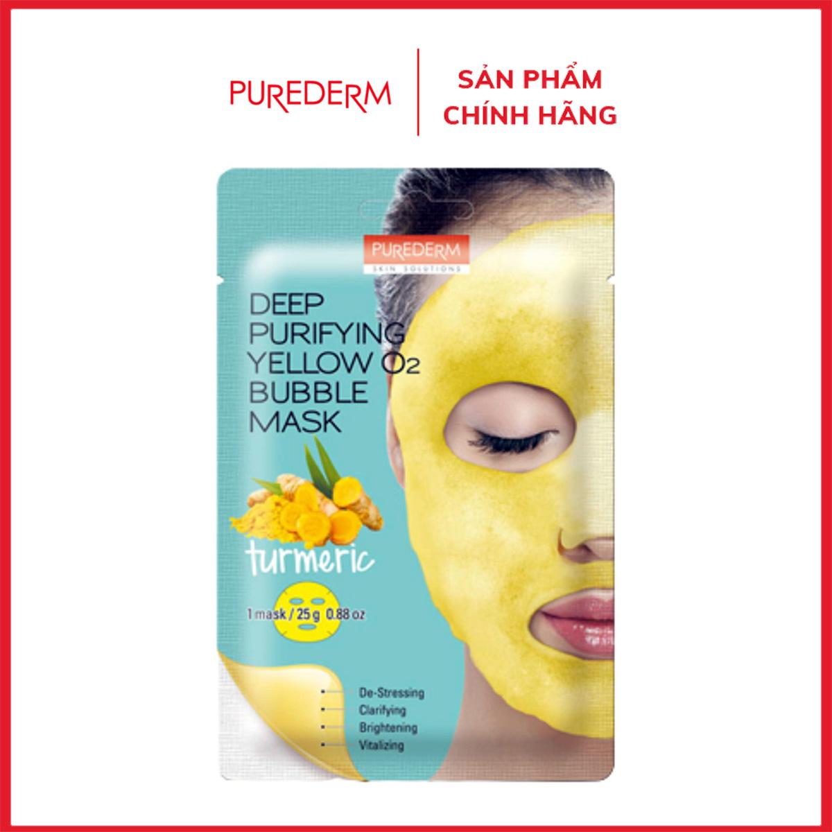 Purederm Mặt nạ sủi bọt chứa chiết xuất từ nghệ