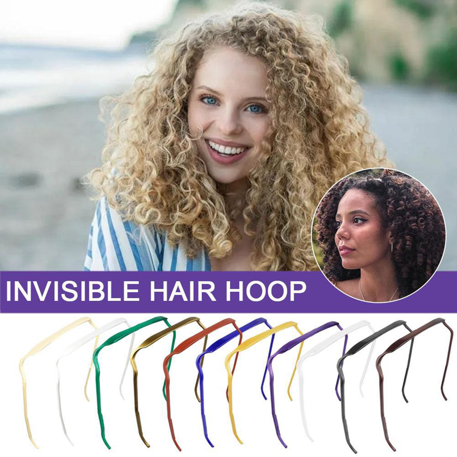 Bohuangzhiu Invisible Plastic Hair Hoop Men Women Curly Thick Hair Headband  Hairstyle Fixing Tool for Washing Face Headwear Accessories | Lazada PH