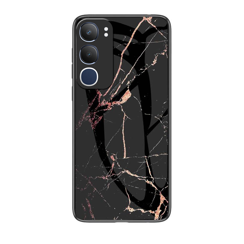 Phone case For VIVO Y19S Pro Back cover Fashion Marble Hard Tempered Glass Protector Soft Silicone Cover For VIVO Y19S Pro Cover cases.