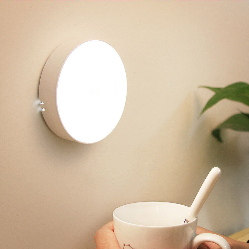 Motion Sensor LED Night Light Body Induction Lamp USB Rechargeable Wall ...