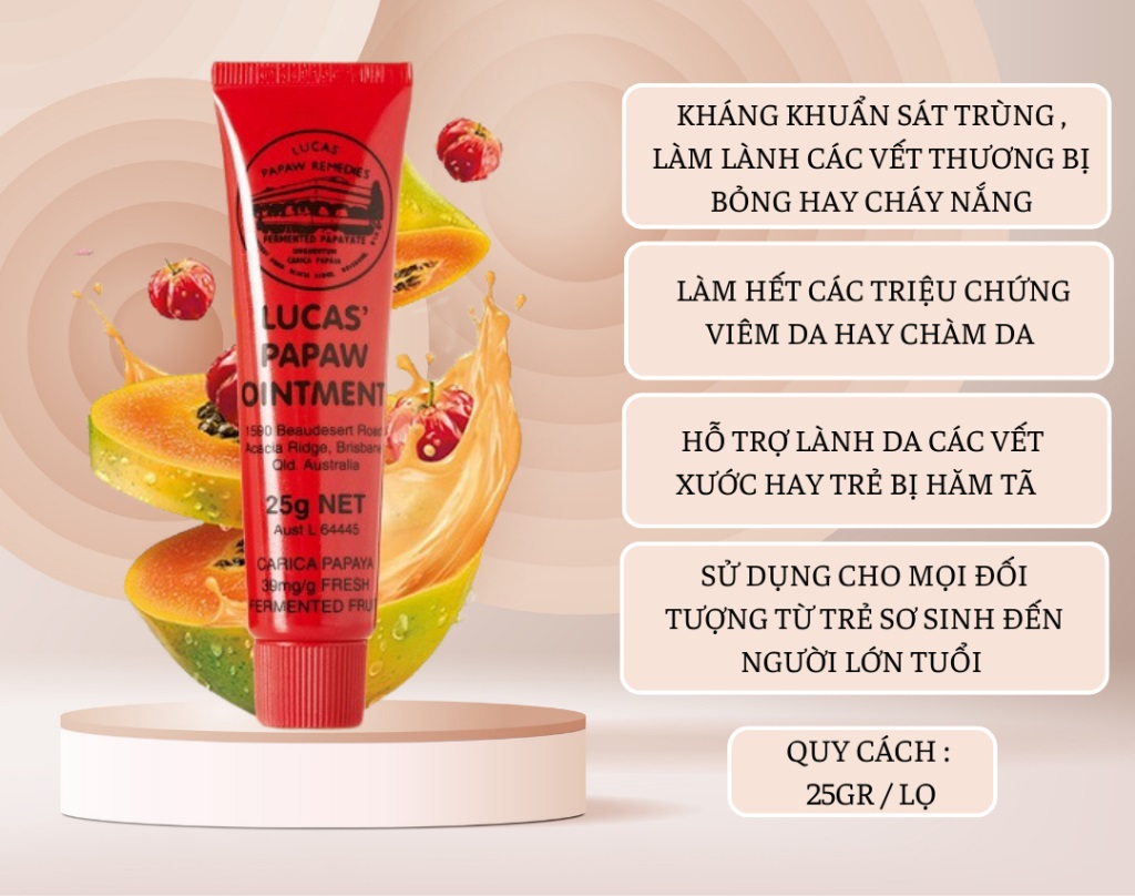 Kem dưỡng da đa năng Úc Lucas Papaw Ointment 25gr