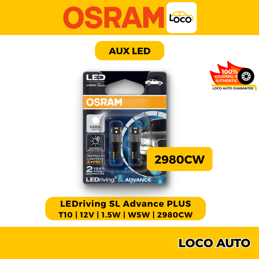 OSRAM AUX LEDriving SL Advance Plus (T10) - Cool White W5W (12V