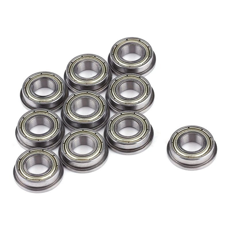 Team Associated 8x16x5mm Flanged Bearings - Silver/Blue, For RC8B3 & RC8T3 Buggy Models (Pack Of 4)