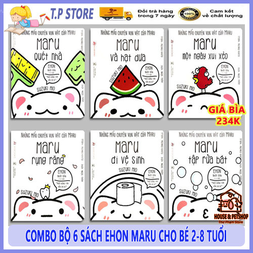 COMBO Bộ 6 Cuốn Sách Ehon MARU - Bộ Sách EHON Nhật Bản Phát Triển Trí Thông Minh Cho Trẻ Em Từ 2 - 8 Tuổi