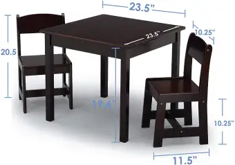 childrens wooden table set