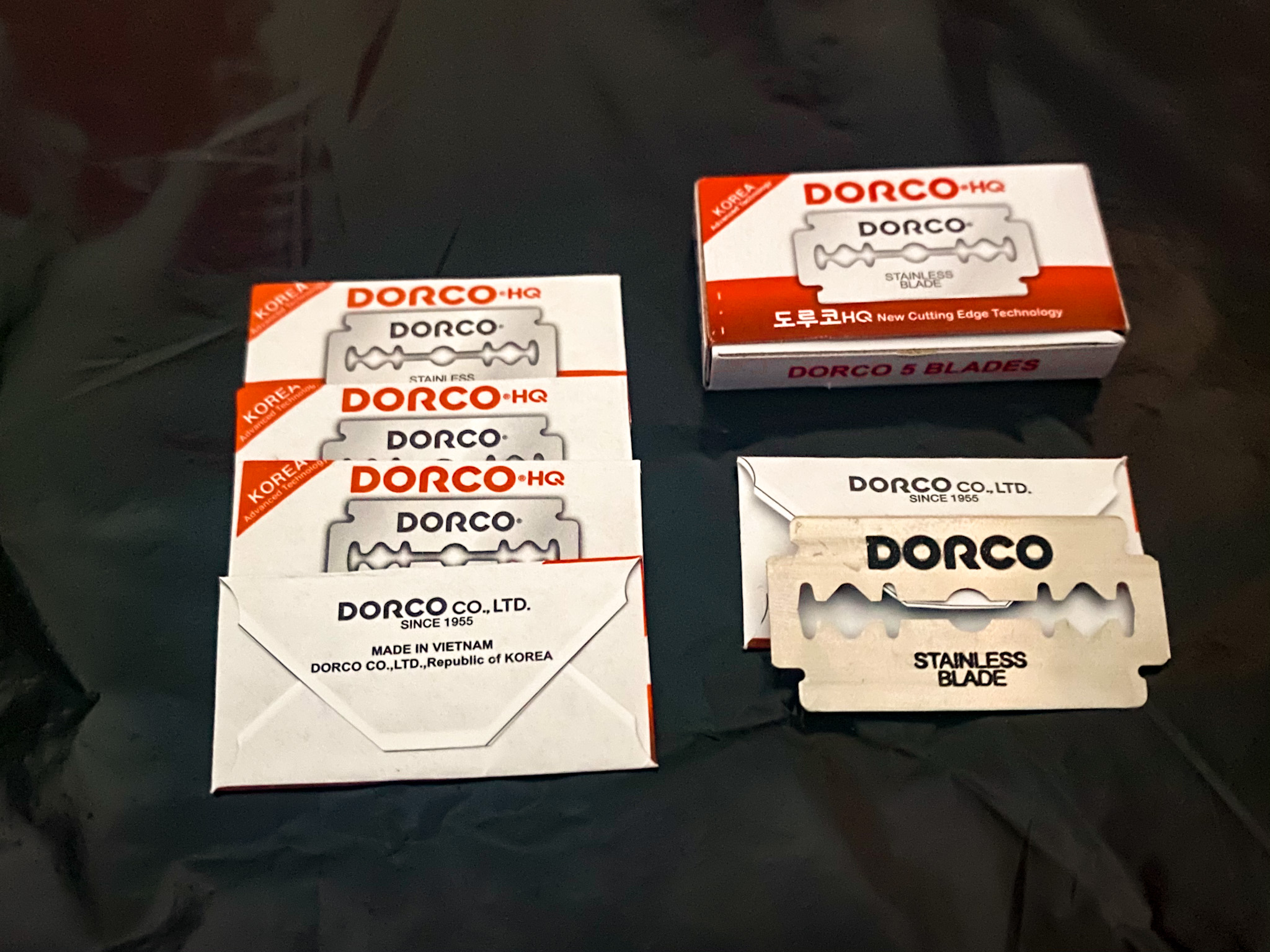 Hộp 5 Lưỡi Lam Hàn Quốc Dorco Đỏ HQ