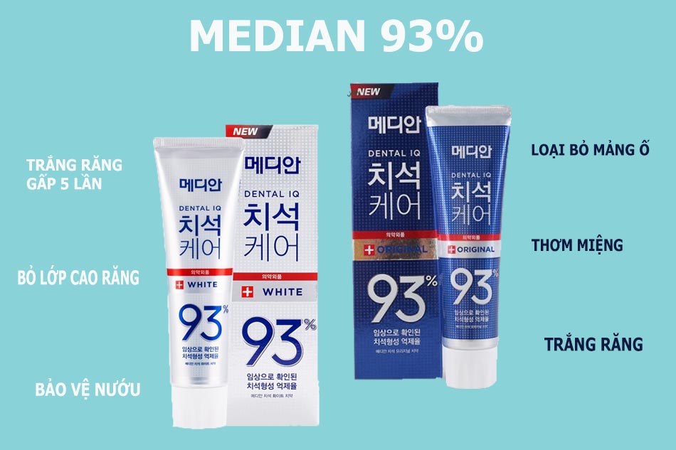 Kem đánh răng Median Dental IQ 93% White