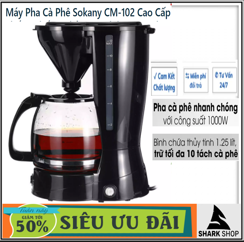 Espresso Machine cafe automatic coffee machine Sokany cm-102, polishing machine coffee foaming maker café household large capacity for 12-15 Cup anti-drip function headlight espresso support milk foaming for cappuccino enjoy charming flavor