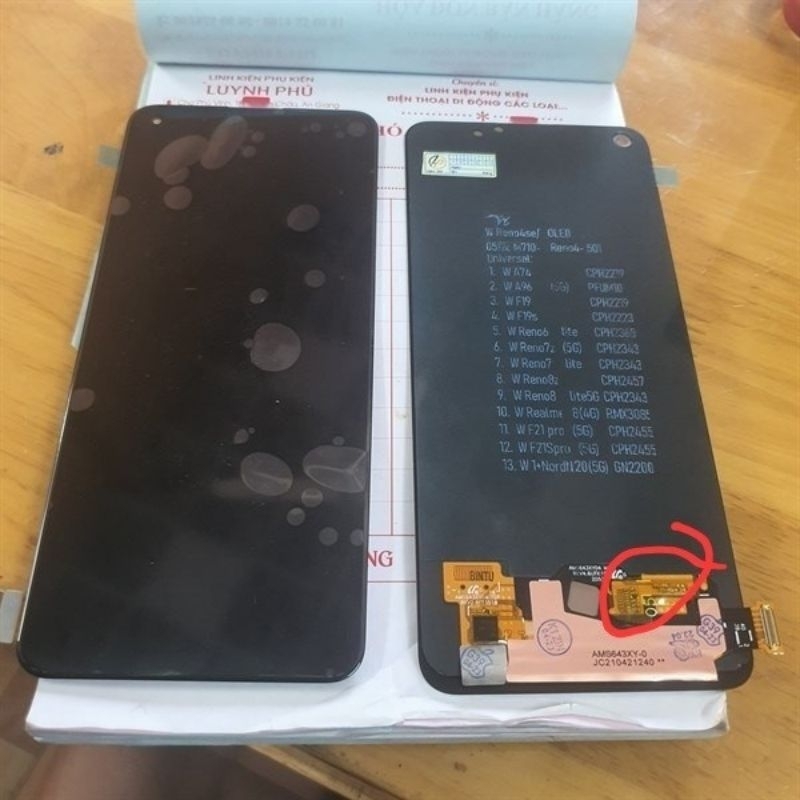 Màn hình oppo reno 7z 5g reno 7 4g reno 6z 5g reno 8z 5g a74 4g a95 a96 5g a94 4g realme 8 9 10 oled cáp 05 04