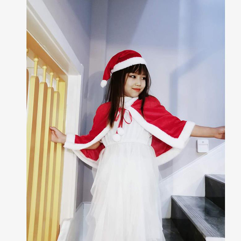 Adult Children Christmas Cape Christmas Santa Claus Cape Costume Christmas Cloak Party Costume Masquerade Cape