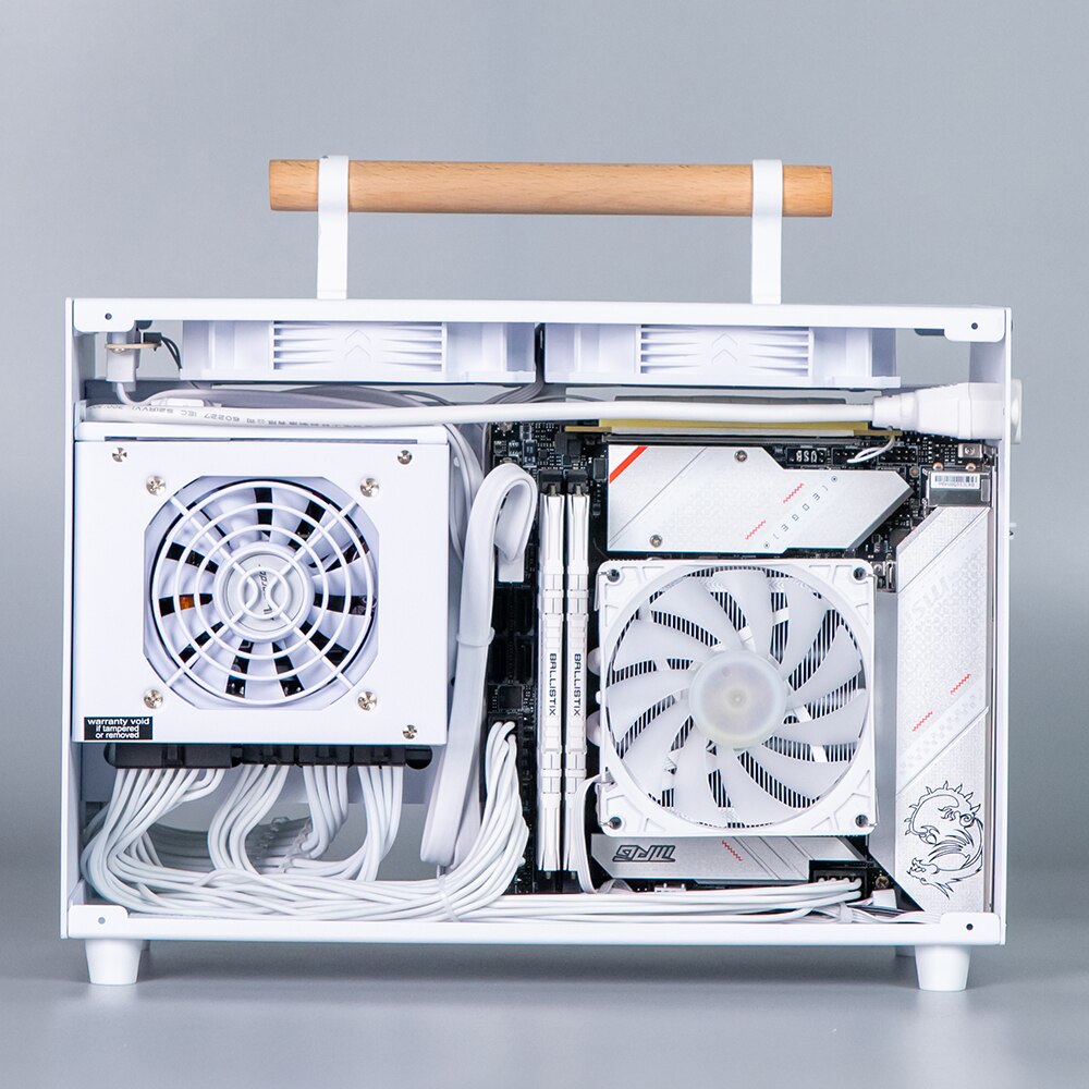 Xách tay máy tính nhỏ trường hợp nhôm nhỏ gọn PC trường hợp vỏ máy tính để bàn 308mm Card đồ họa mini-Bo mạch chủ ITX SFX cung cấp điện