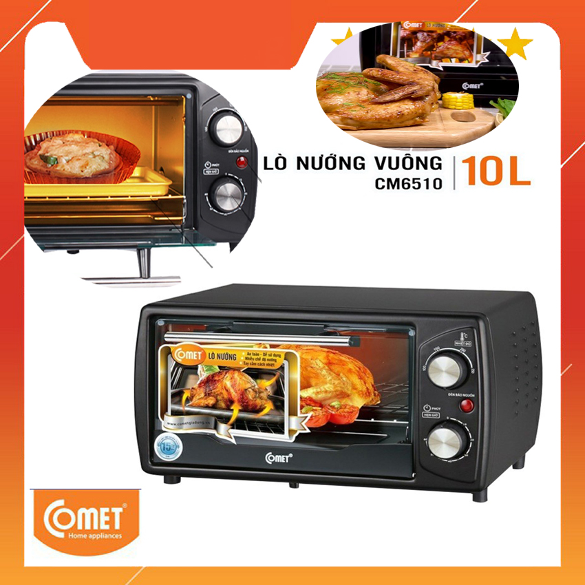 Bếp nướng điện không khói - Lò Nướng Điện Đa Năng Comet CM6510 - Lò nướng dung tích lớn có thể nướng chín gà vịt trong vòng 35 phút
