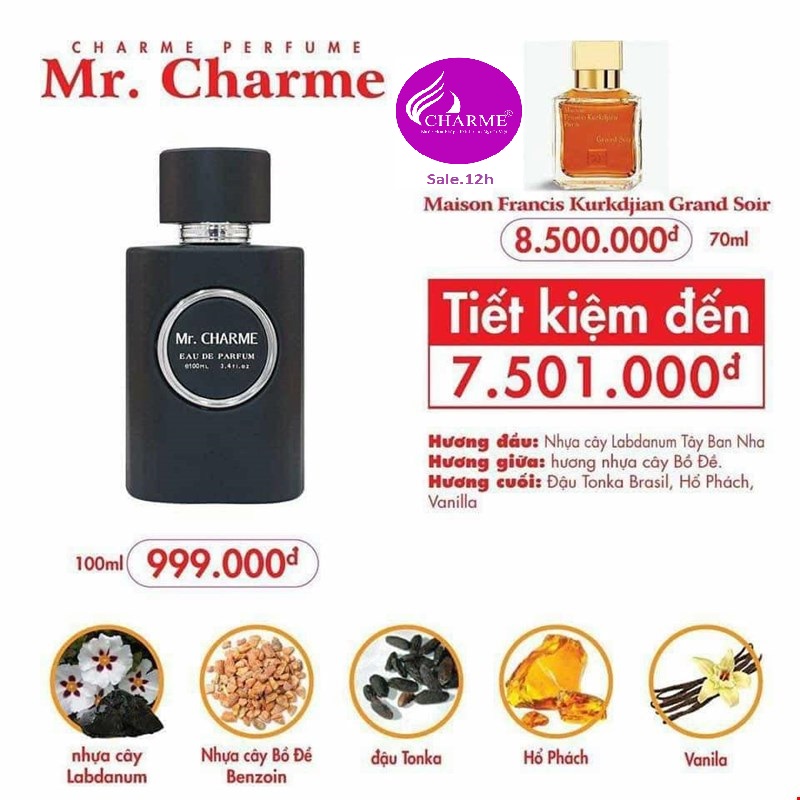 Nước Hoa Mr_Charme. 100ml