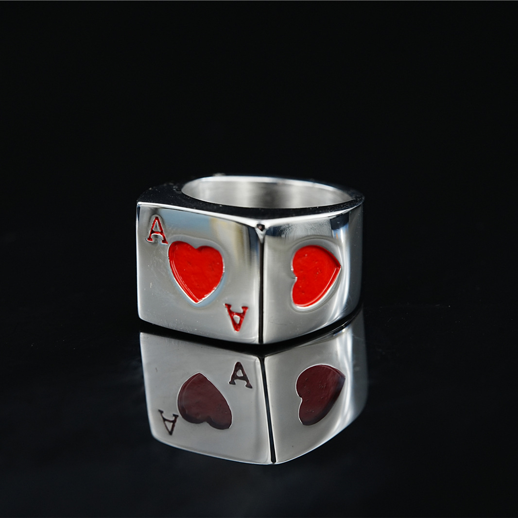 Red Magic Rings 【Year-End Sale】Export Titanium Steel Magic Props Red A Ring Street ...