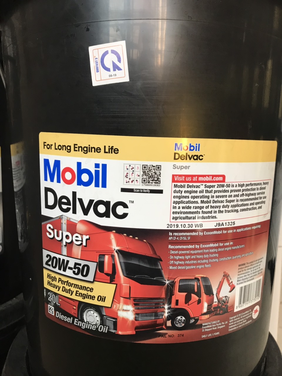 Nhớt Mobil Delvac Super 20W-50 20L