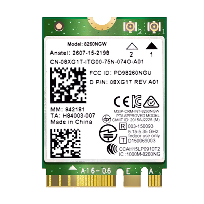 8260 8260ngw wifi card 2.4g/5ghz 867m bluetooth 4.2 ngff m.2 wifi wireless card module for intel ac 8260