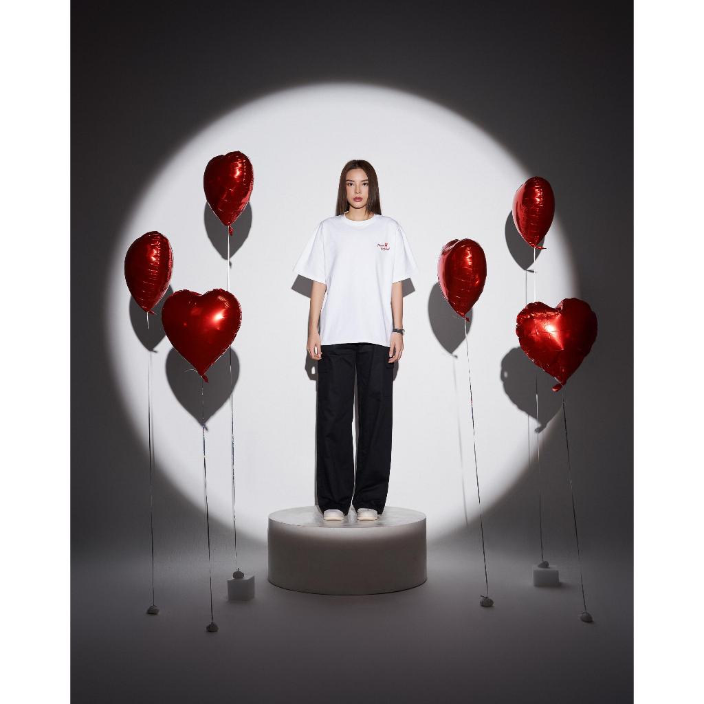 Áo thun Cotton cao cấp - THUNN ORIGINAL Love Text Tee-WHITE