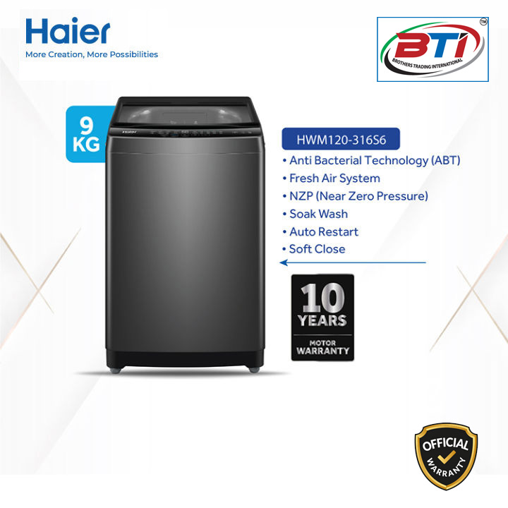 Haier 9 KG Top Load Automatic Washing Machine Model - HWM90-316S6.