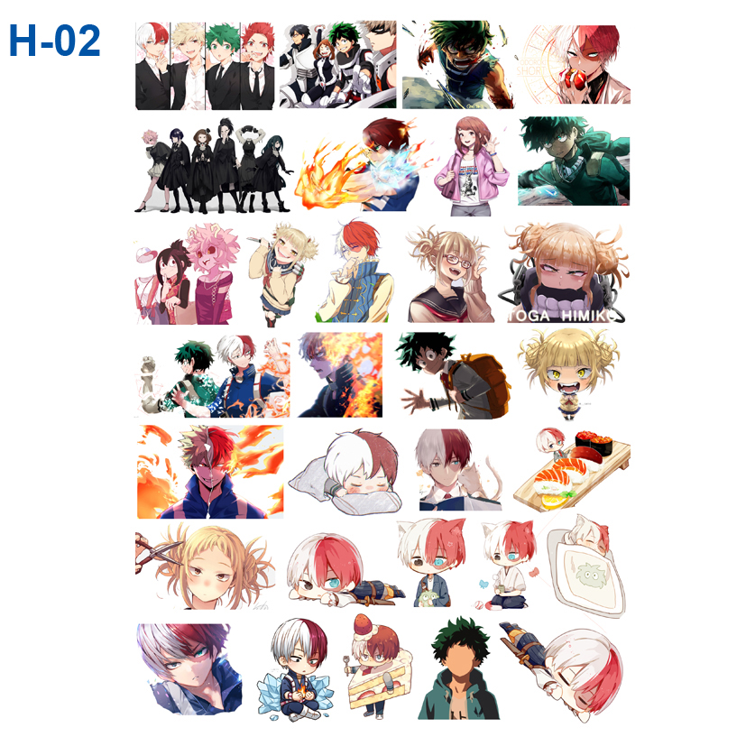 Sticker/ Hình dán anime MY HERO ACADEMIA (combo 30-60 stickers)