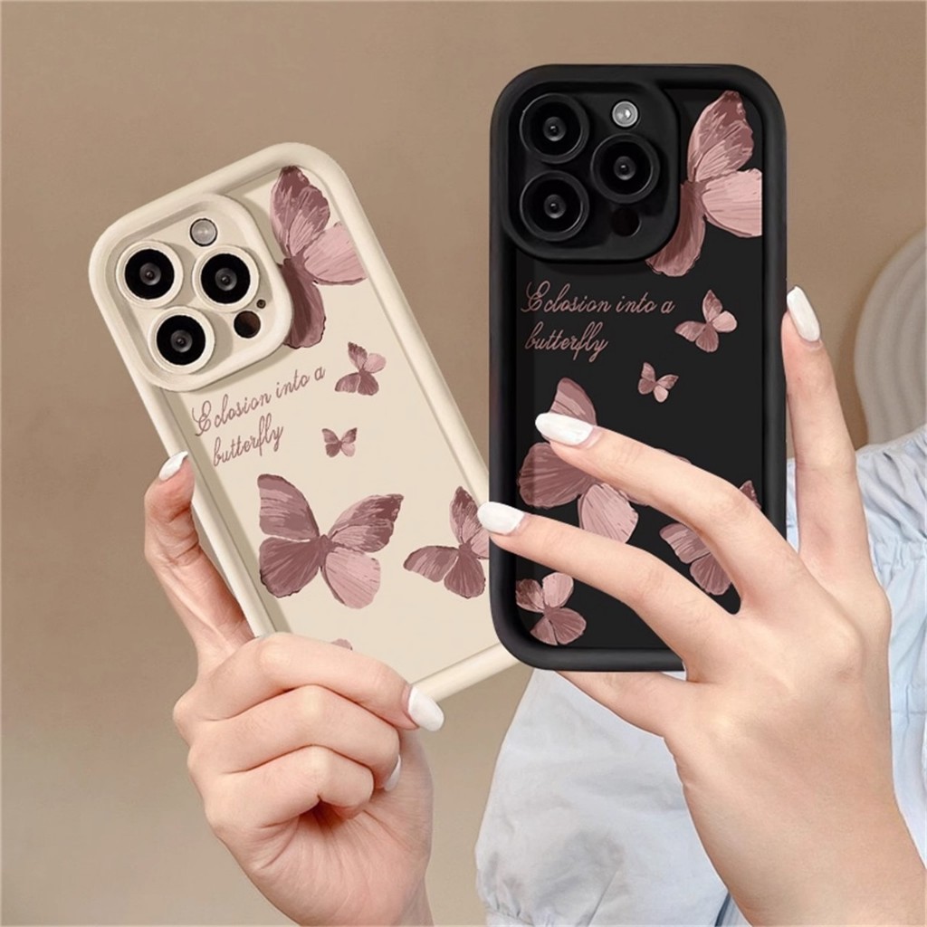 Phone Case Butterfly For Iphone 11 12 13 14 15 Pro Casing Silicone Xr Xs Max 7 8 Plus 11Pro 13Plus_voghion.com