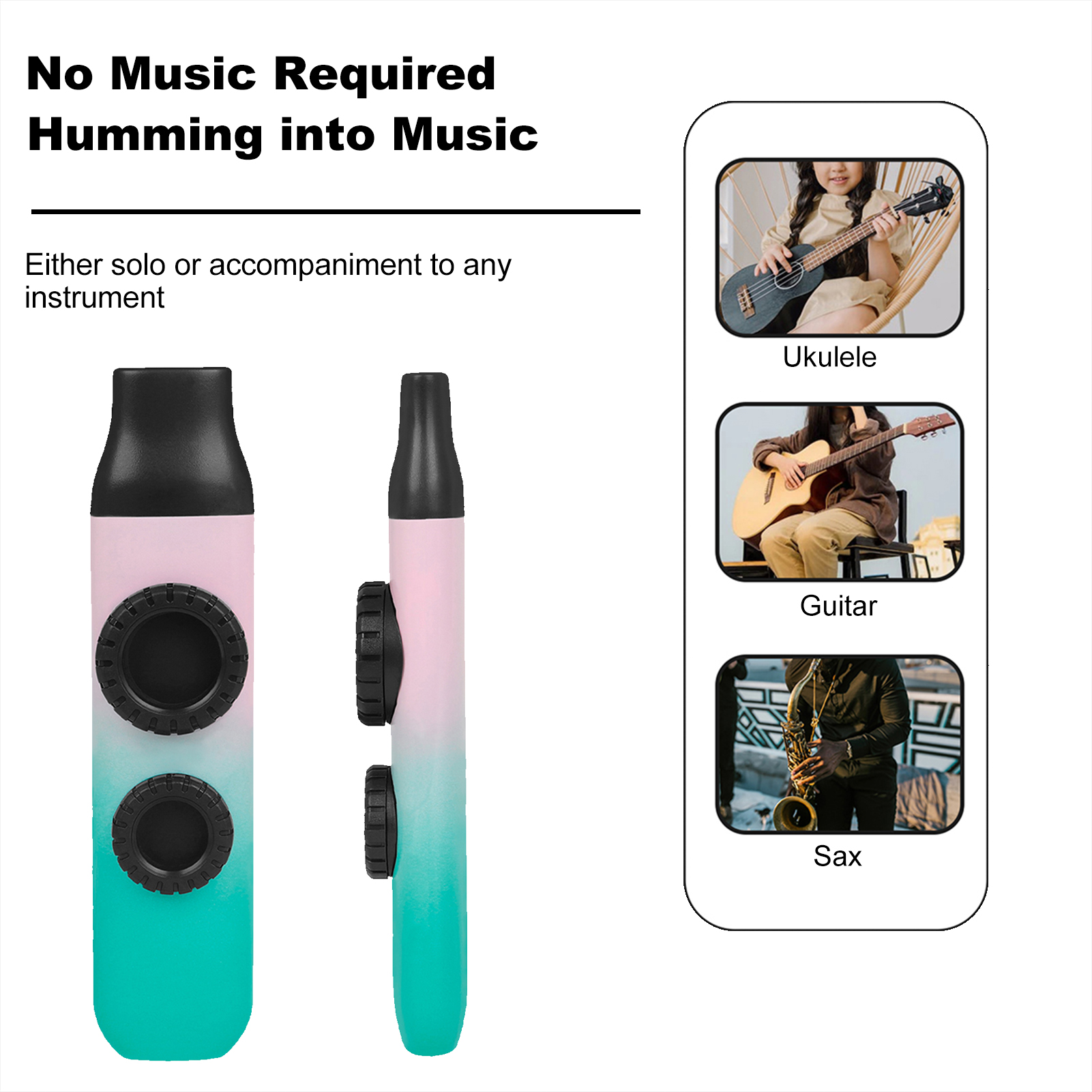 Kazu Flute 10pcs Double Flute Hole Kazoo Dual Flute Holes Replaceable Blowing Nozzle Membrane Musical Instrument for Child Adult. 