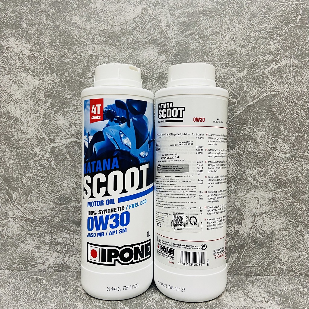 Nhớt IPONE Katana Scoot 0w30 ( High Scooter) 1L