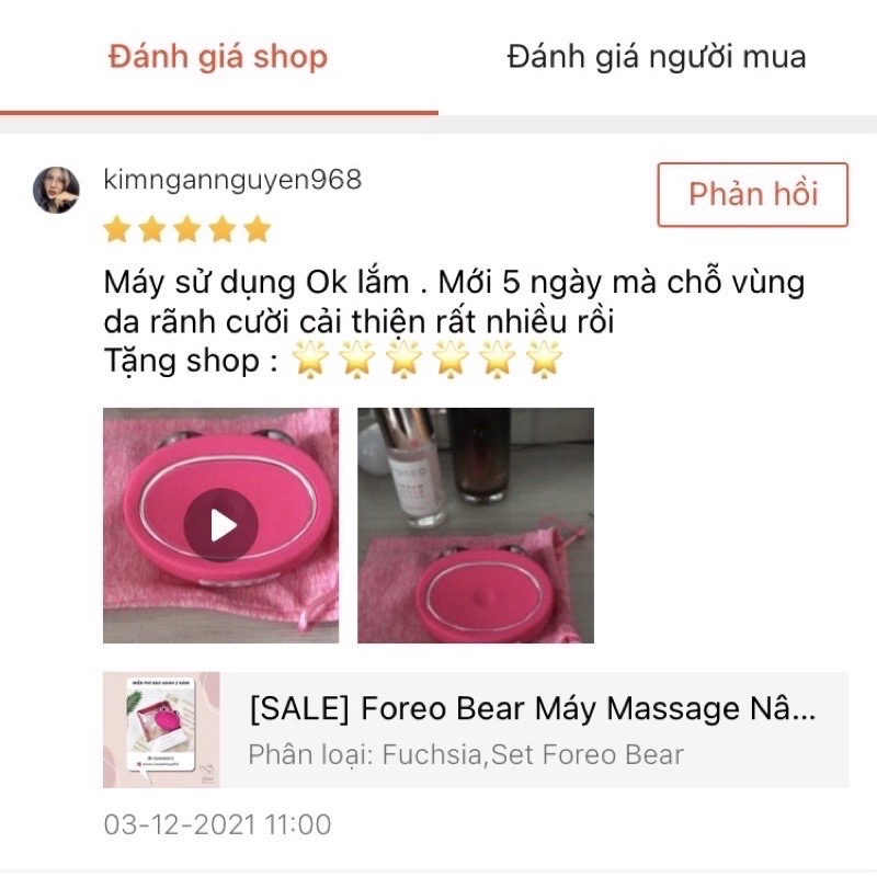 [SALE] Foreo Bear Máy Massage Nâng Cơ CÓ SẴN - BH 2 năm