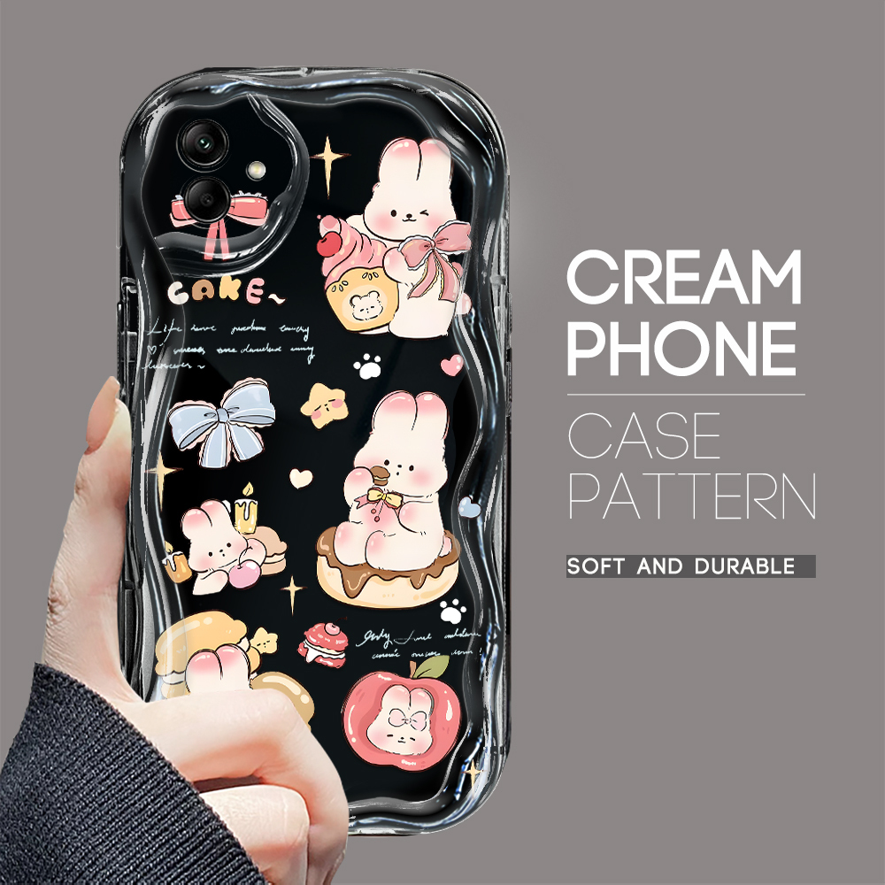 YYDS%20for%20Samsung%20A04%20Back%20Cover%20Cute%20Cartoon%20Rabbit%20Case%20Cream%20Texture%20Wavy%20Edge%20Soft%20Silicone%20Mobile%20Cover%20-%20Image%202