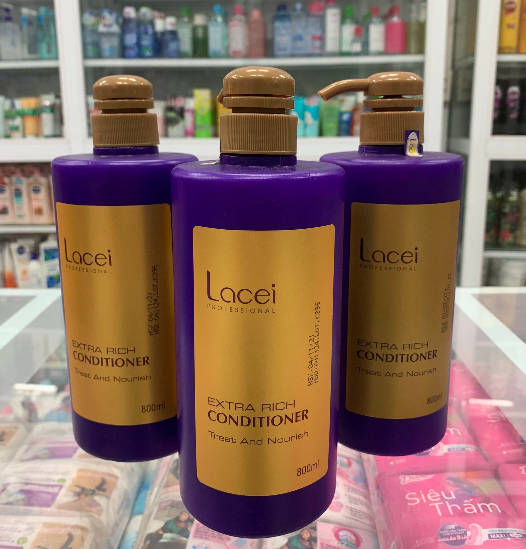 [HCM]COMBO DẦU GỘI 800ML VÀ DẦU XÃ LACEI 800ML
